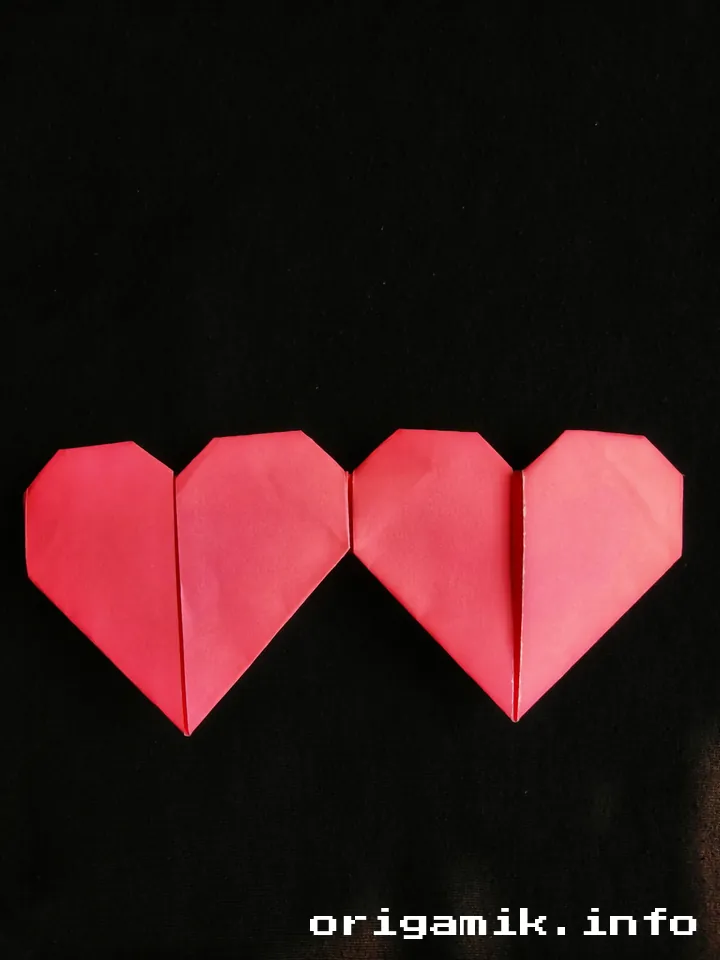 Origami Double Heart Step 7