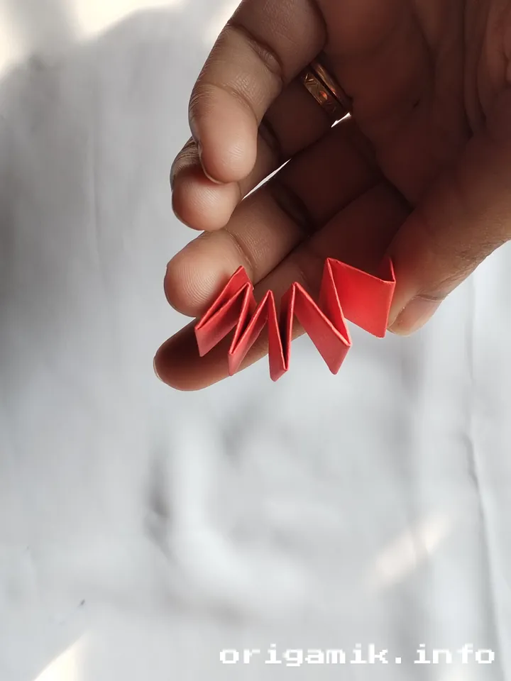 Origami button step 9 c