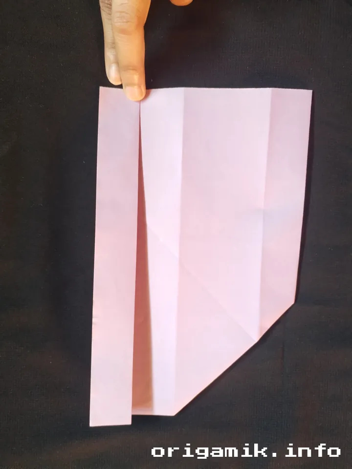 Origami chopstick wrapper step 5 a