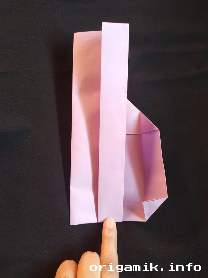 Origami chopstick wrapper step 7 a