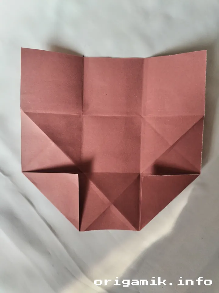 Origami hinged square box step 6 a