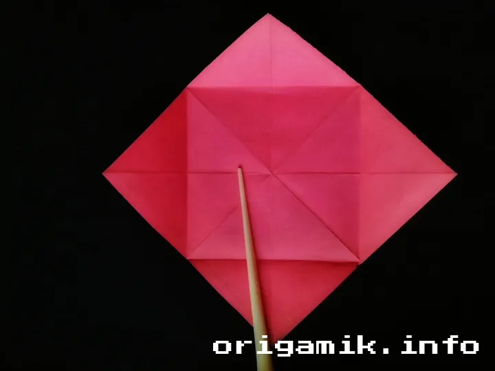 Origami secret heart box step 2 d