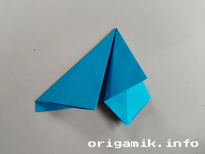 Origami 5 pointed star step 5 c