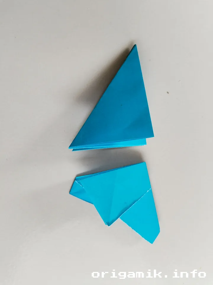 Origami 5 pointed star step 6 a