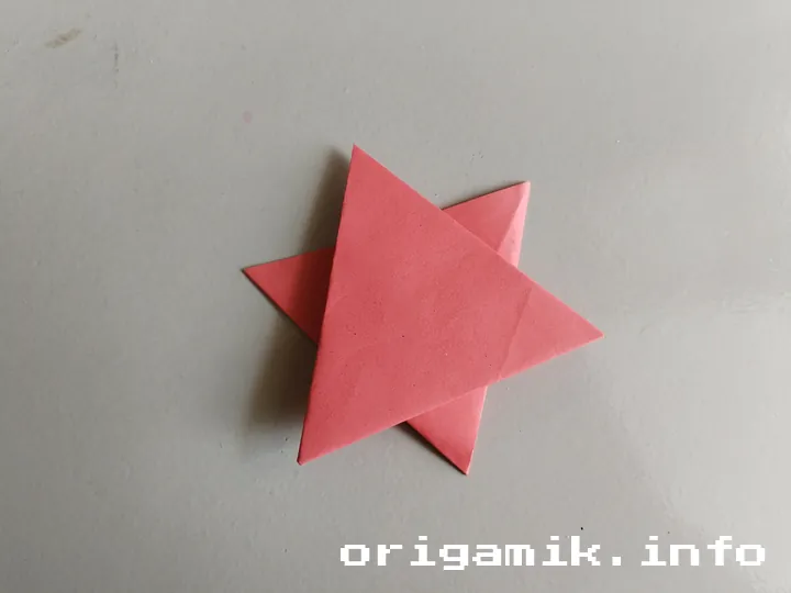 Origami 6 pointed star step 9