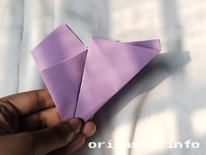 Origami cherry blossom step 3 c