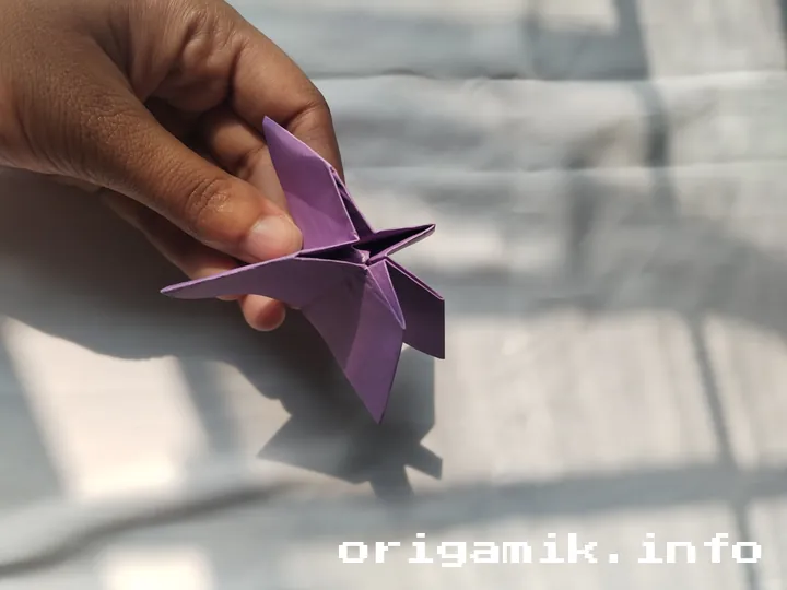 Origami cherry blossom step 5 a