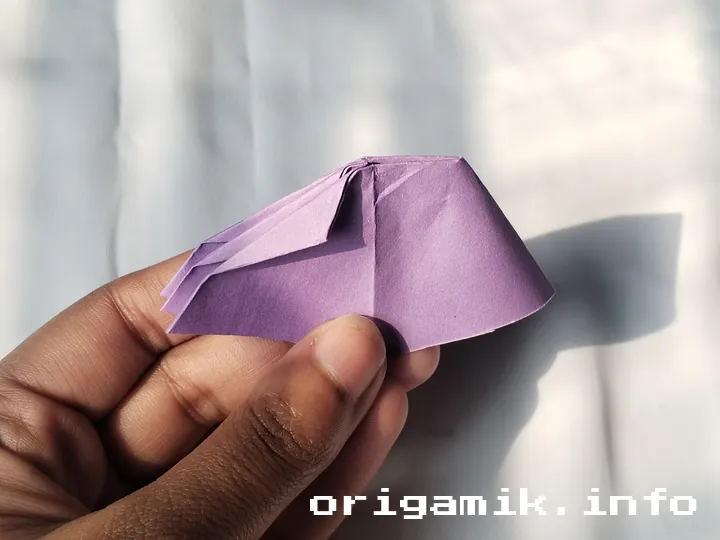 Origami cherry blossom step 5 e