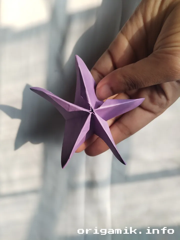 Origami cherry blossom step 5 g