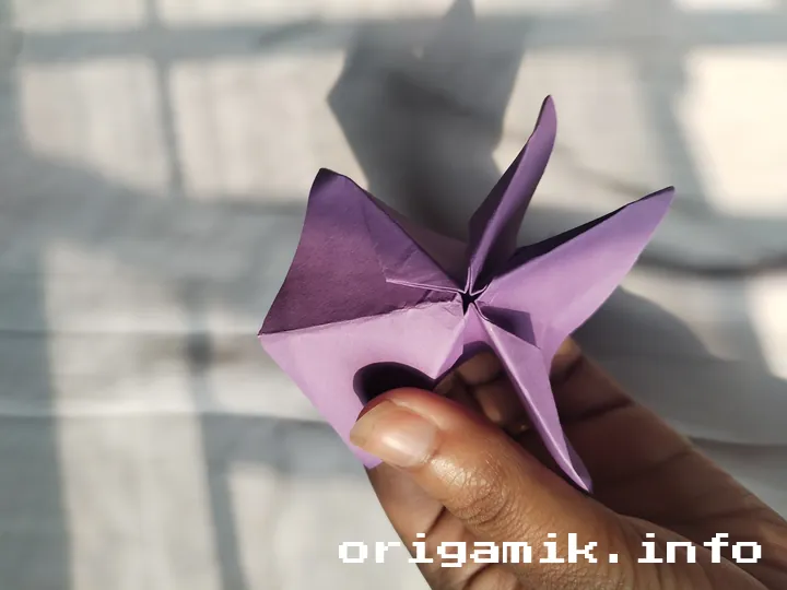 Origami cherry blossom step 6 a