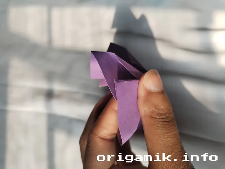 Origami cherry blossom step 6 b