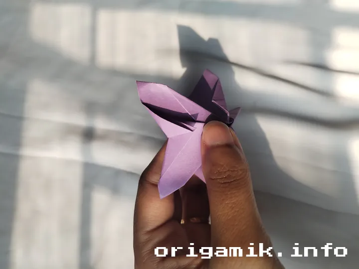 Origami cherry blossom step 6 c