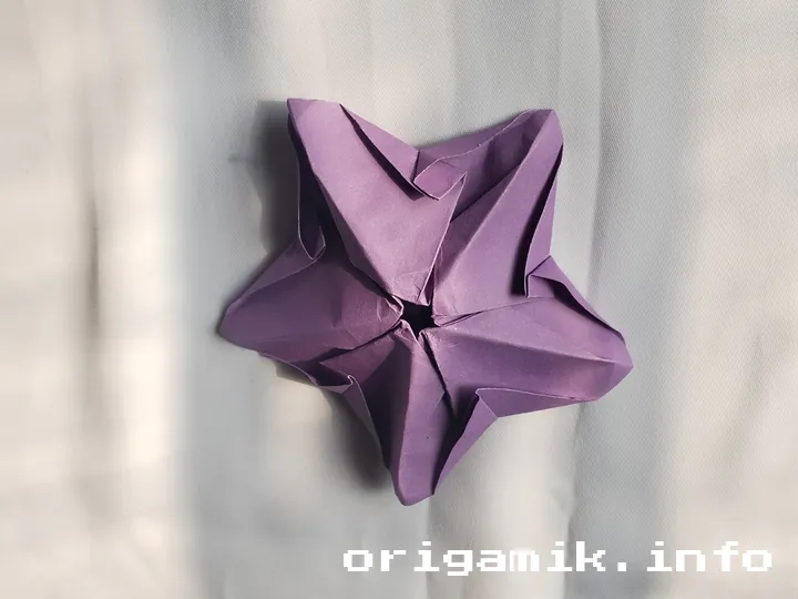 Origami cherry blossom step 6 d