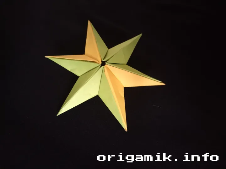 Origami dimond star step 9 f