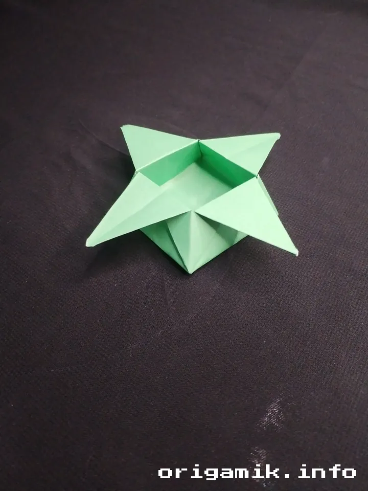 Origami star box step 9 a