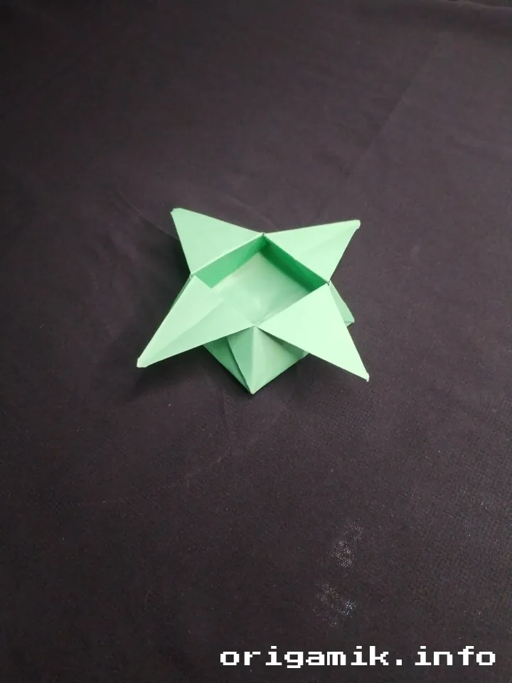 Origami star box step 9 b