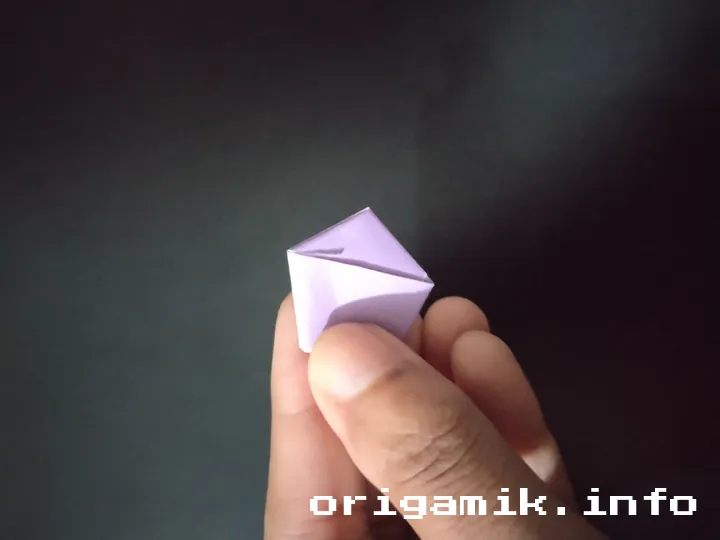 Origami tree topped with lucky star step 3 d