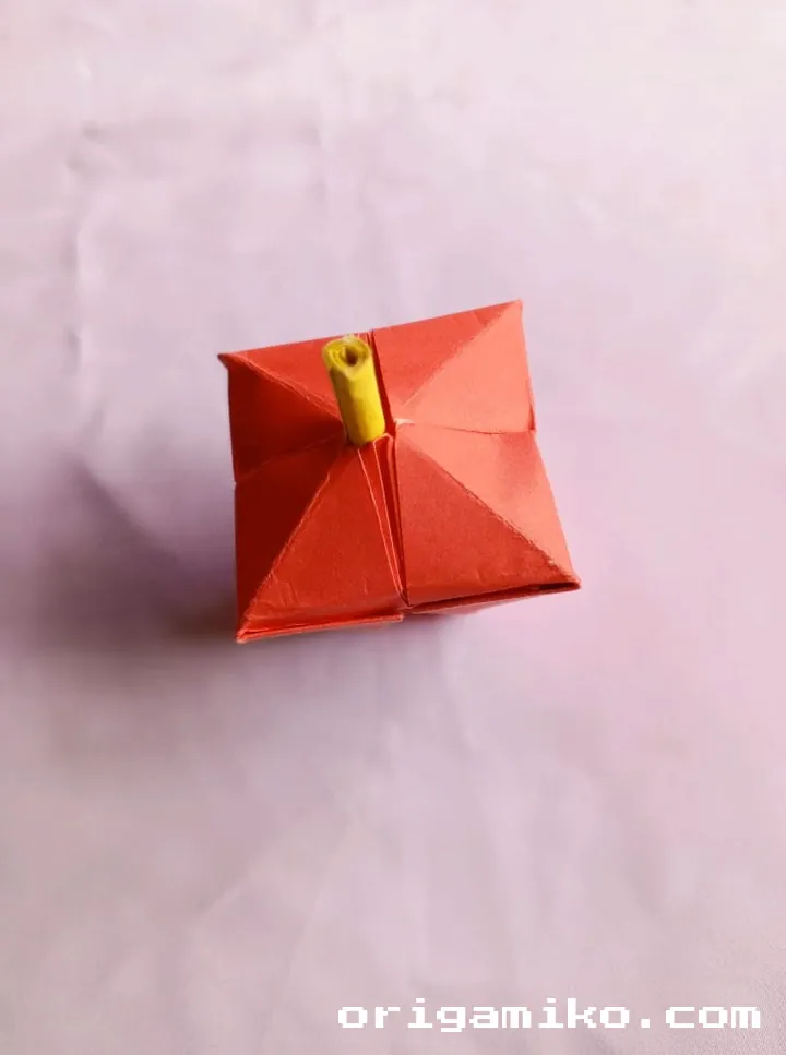 Origami apple step 5 e