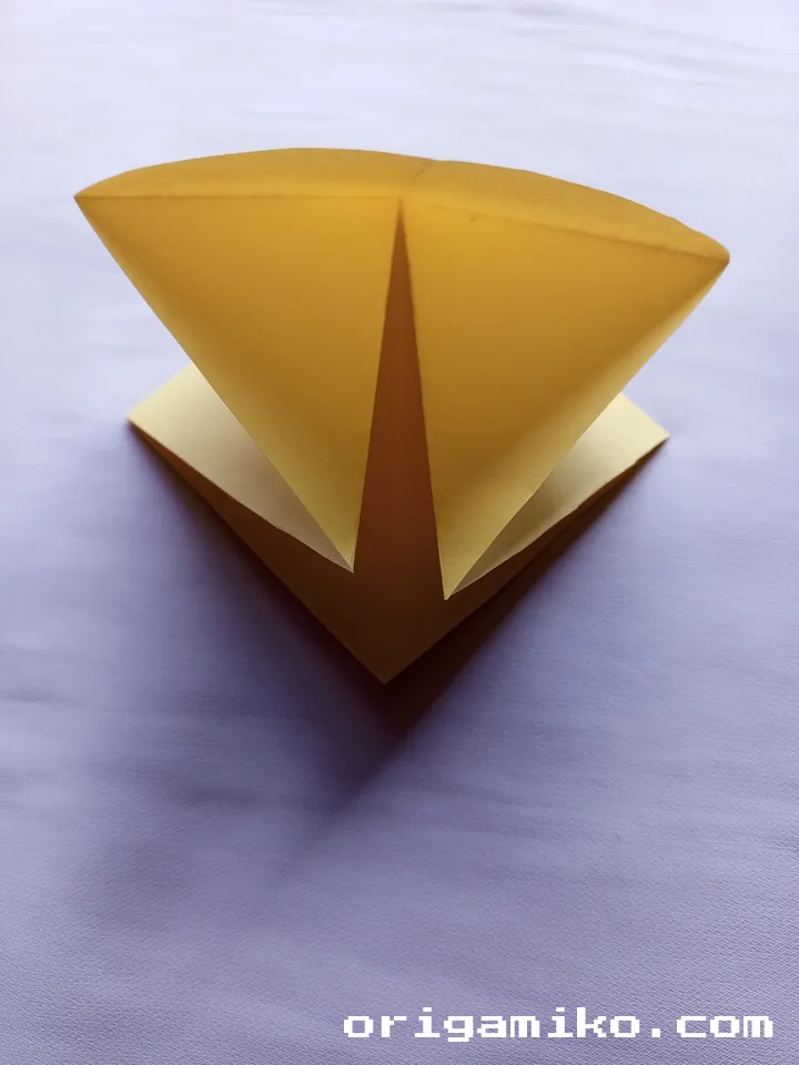 Origami basket step 3 d
