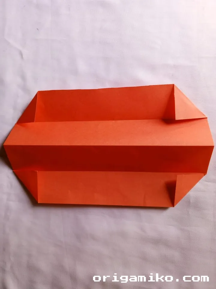 Origami canoe step 3 a