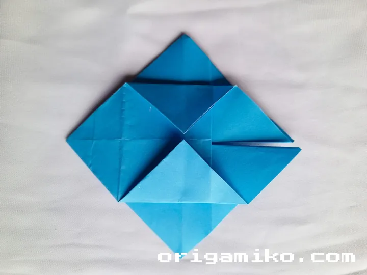 Origami coffee cup step 4 e