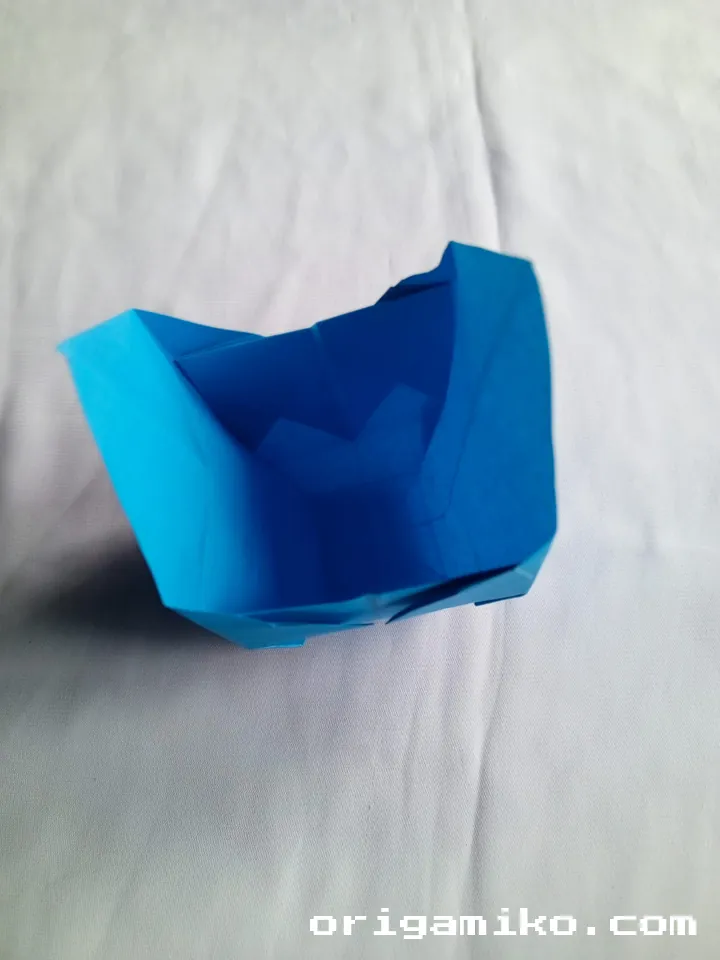 Origami coffee cup step 5 a