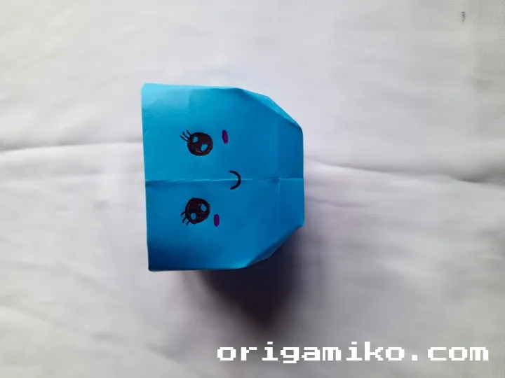 Origami coffee cup step 5 b
