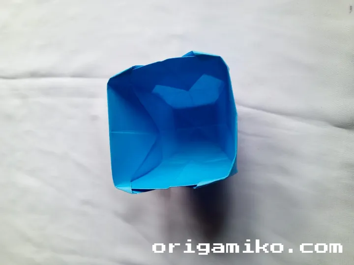 Origami coffee cup step 5 c