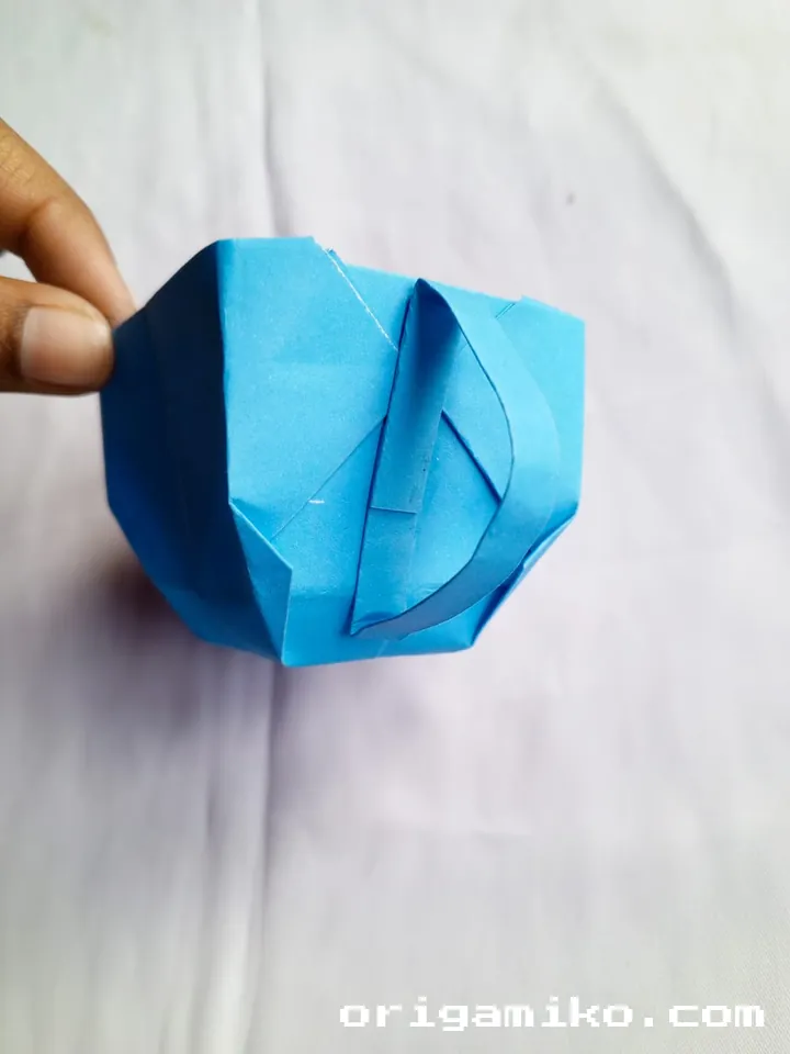 Origami coffee cup step 6 g
