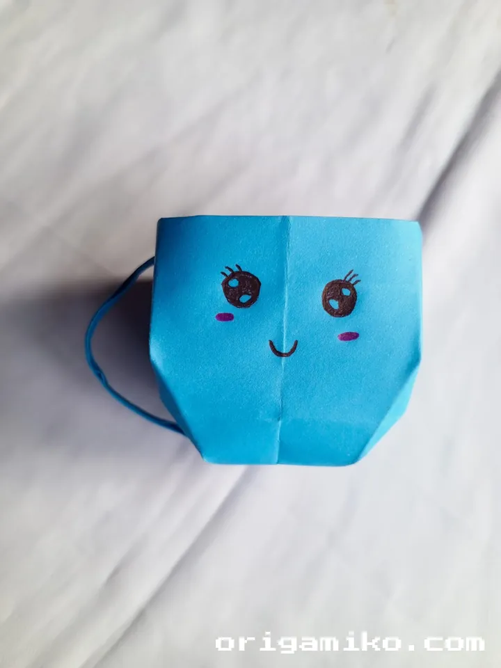 Origami coffee cup step 6 h