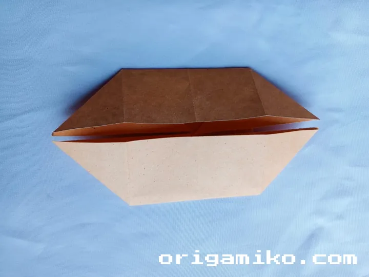 Origami double boat step 4 d