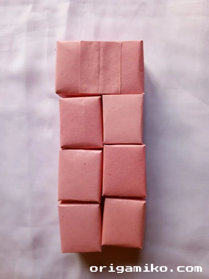 Origami infinity cube step 4 d