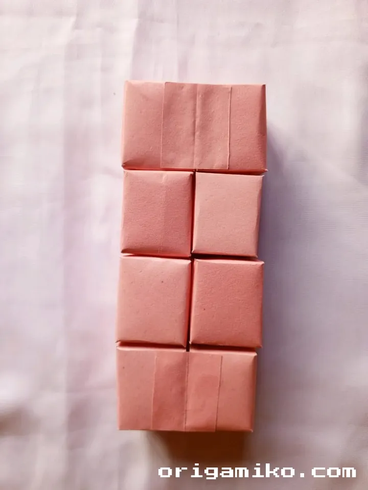 Origami infinity cube step 4 e