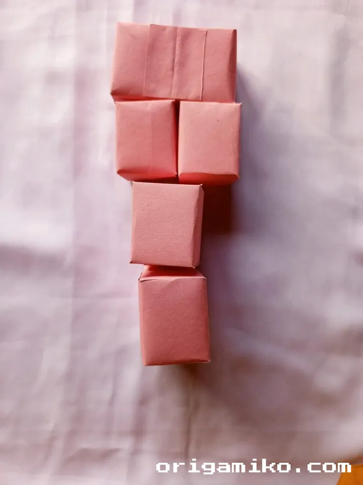 Origami infinity cube step 4 f