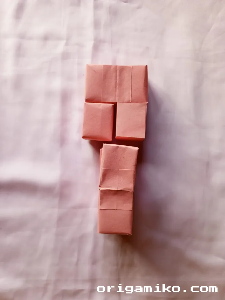 Origami infinity cube step 4 g