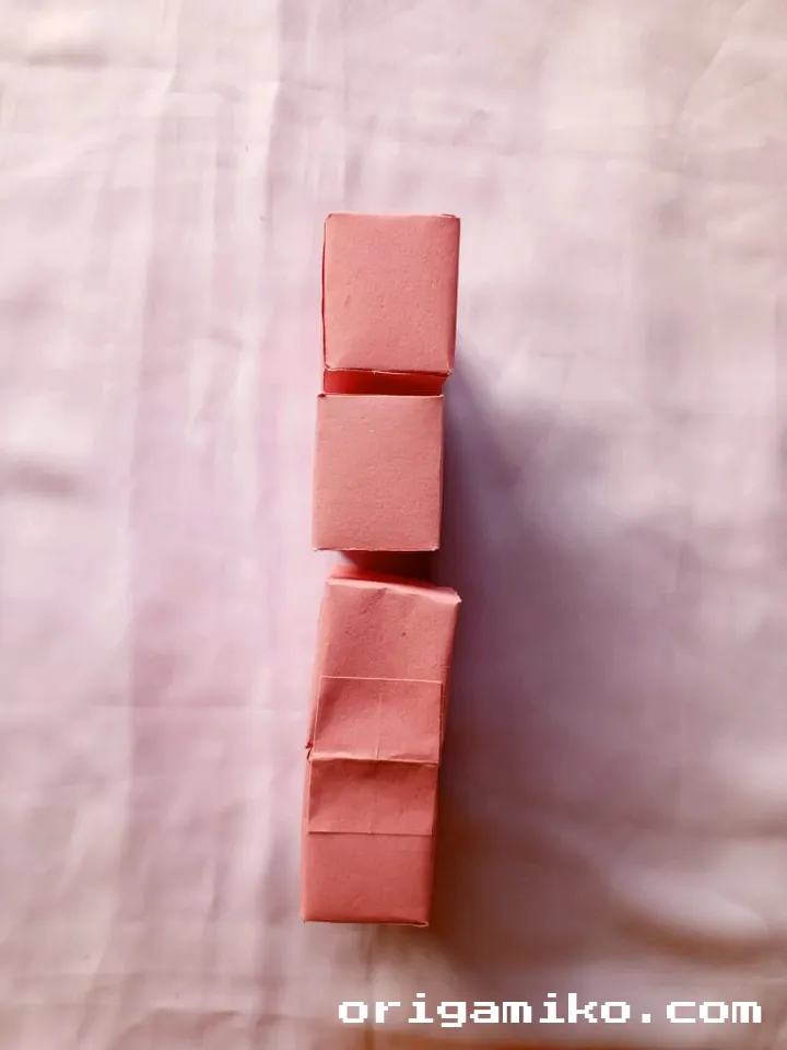 Origami infinity cube step 4 h