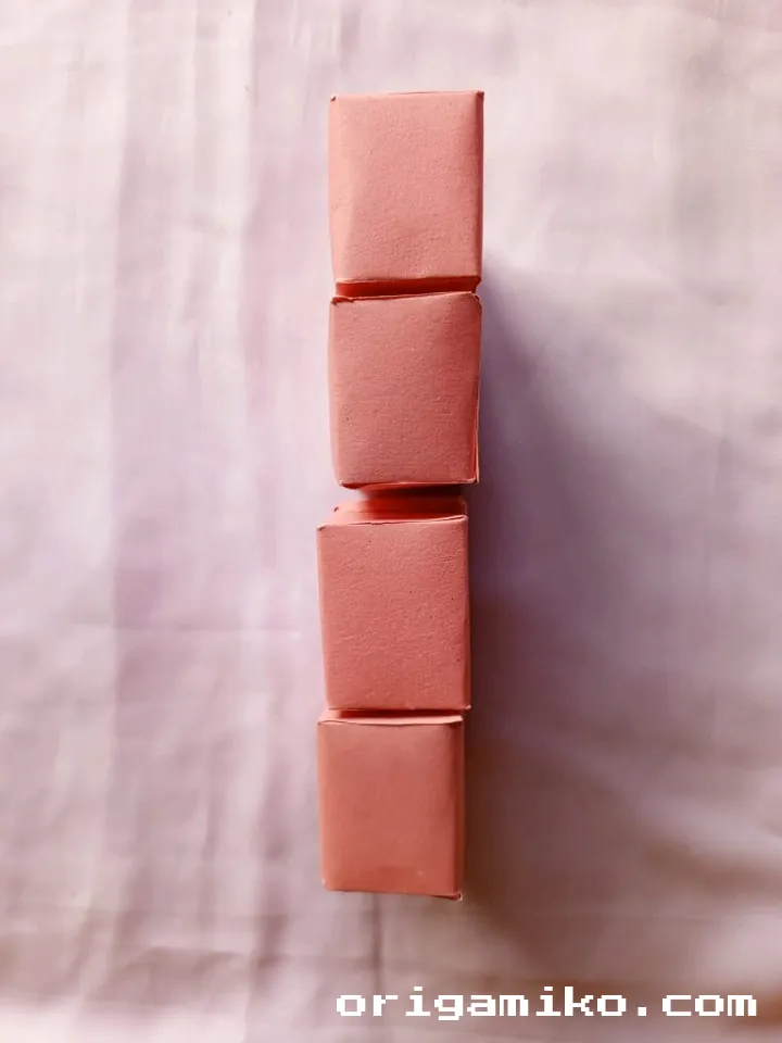 Origami infinity cube step 4 j