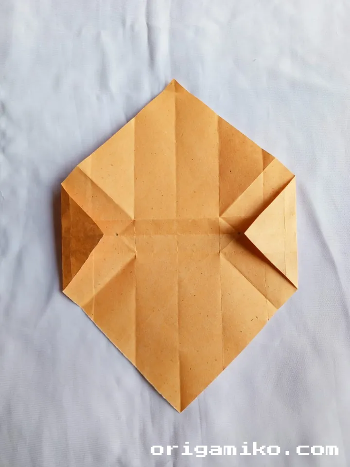 Origami minibag step 3 h