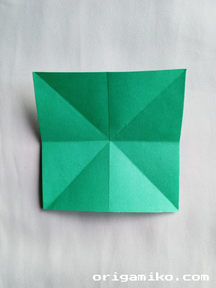 Origami olive branch step 3 d