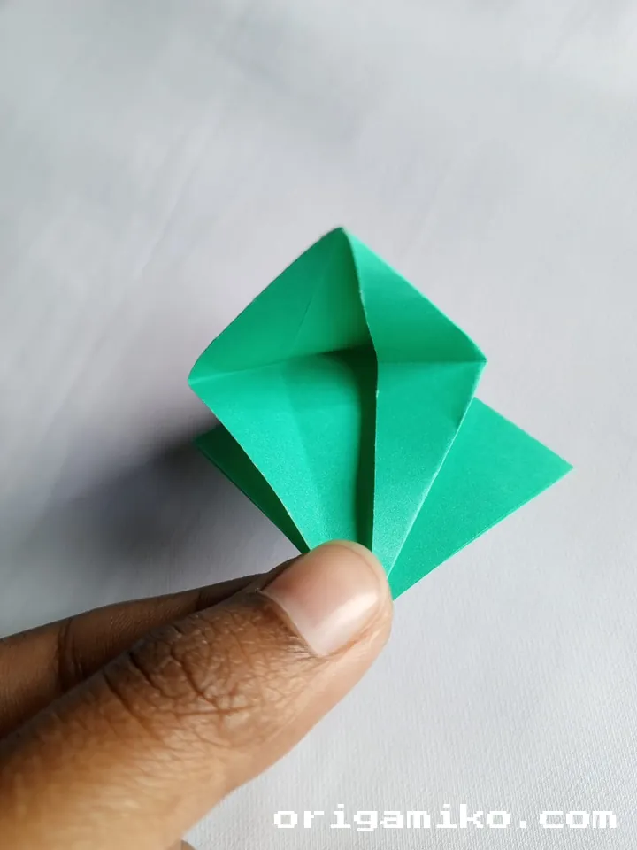 Origami olive branch step 5 a
