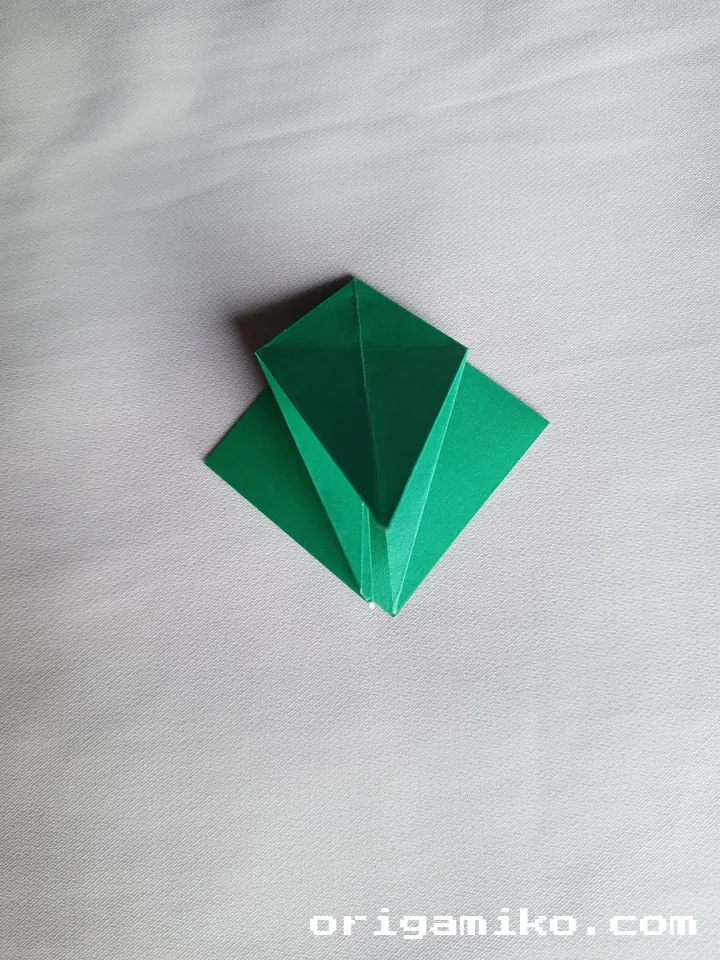 Origami olive branch step 5 d
