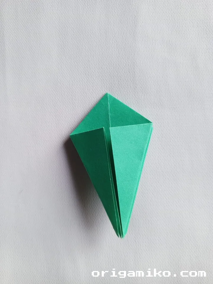 Origami olive branch step 5 e