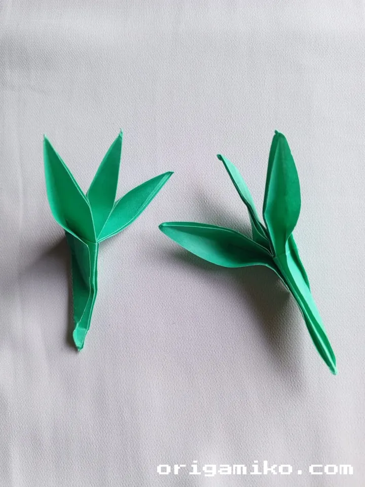 Origami olive branch step 6 d
