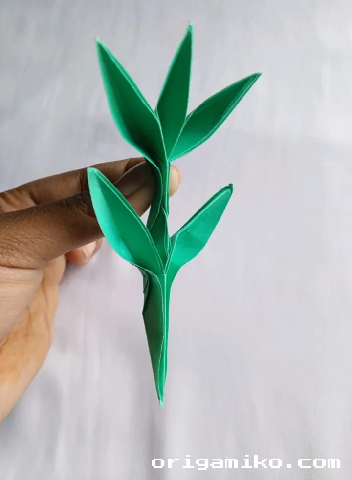 Origami olive branch step 6 e