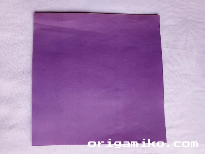 Origami peach step 1