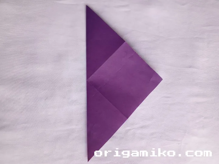 Origami peach step 2 e