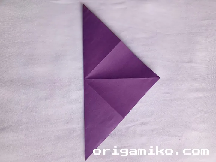 Origami peach step 2 f