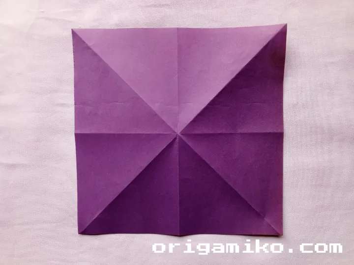 Origami peach step 2 g