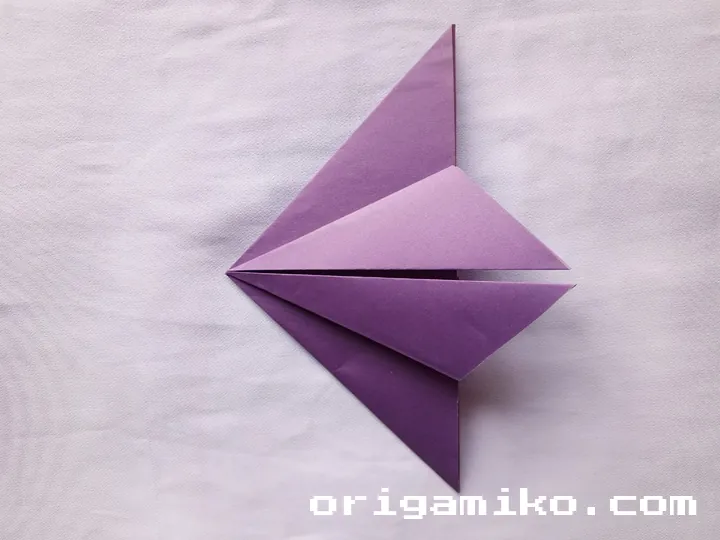 Origami peach step 3 c