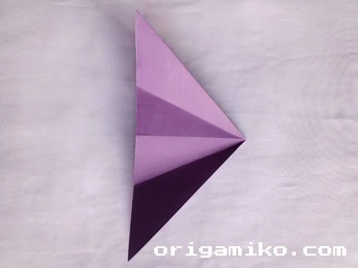 Origami peach step 3 d
